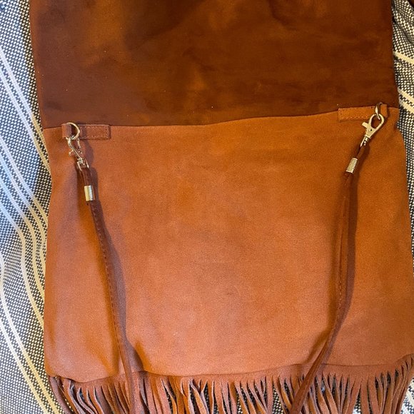 Free People Fringe Brown Suede Bag - Picture 4 of 5